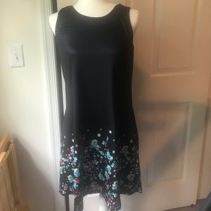 Black Floral Tank Dress - NEW